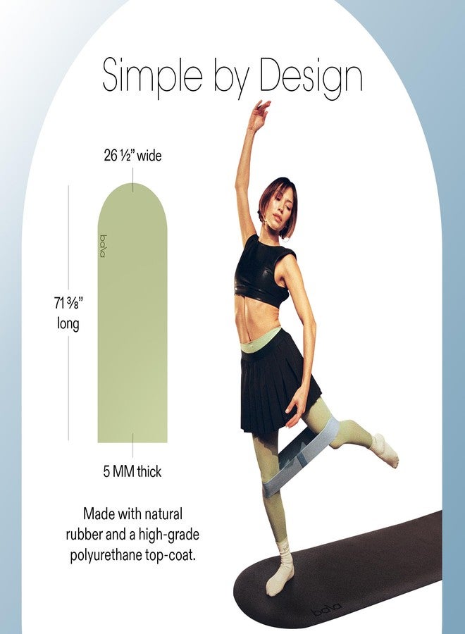بالا بساط يوغا بالا للصالة الرياضية المنزلية، 5 مم (لون أخضر فاتح) - بساط تمارين مانع للانزلاق للتمارين المنزلية، تمارين التمدد، البيلاتس، التمارين الهوائية، تمارين الأرضية واللياقة البدنية - بساط تمارين داخلي - Image 4